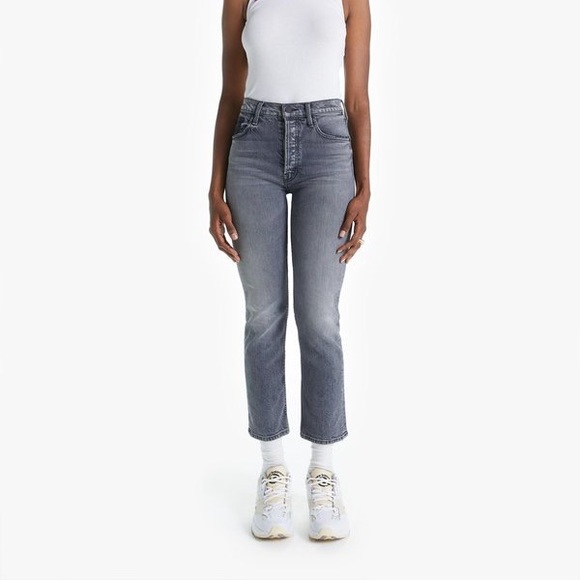 MOTHER Denim - MOTHER the Tomcat ankle jeans in "hitting the pavement" faded black/gray, 26